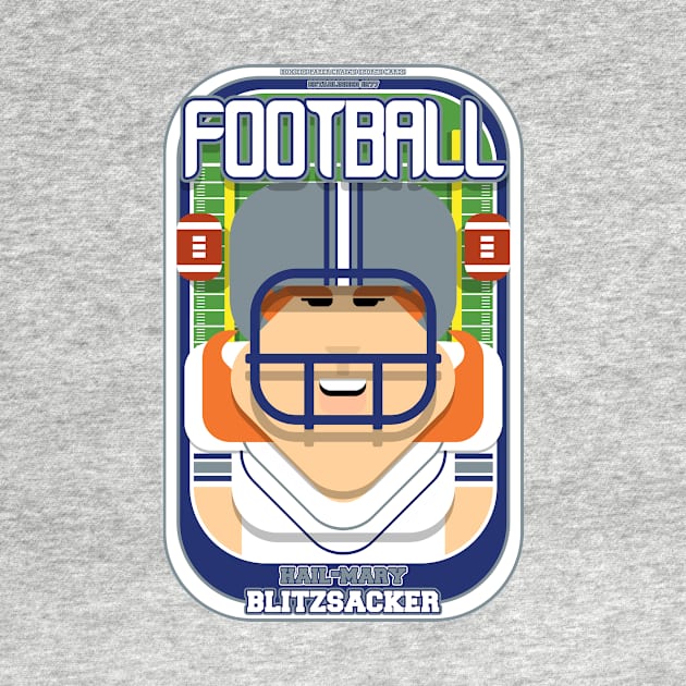 American Football White Silver Blue - Hail-Mary Blitzsacker - Jacqui version by Boxedspapercrafts